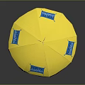 Yellow GoShade Outdoor Parasol With Round Table For Sun Protection Use