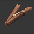 Wooden Household Clothespin With Metal Spring For Drying Clothes And Home Use