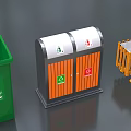Dumpster outdoor trash can public trash can 3d model