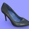 Women's Black High Heels with Pointed Toe and Stiletto Heel Elegant Formal Footwear Design