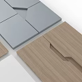 Modern Cabinet Door Designs In White Wood And Gray With Various Handle Shapes