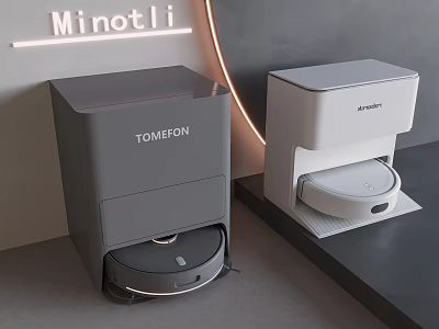 Smart Machine Robot Vacuum Cleaner Base TOMEFON and Jomefone in Minotli Modern Interior 3d model