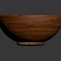 Natural Wooden Serving Bowl with Fresh Soup Vegetables Noodles and Herbs