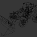 Ultra-low surface optimization loader engineering vehicle scene necessary 3d model