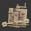 Floor Clock Big Clock Retro Clock Retro Clock Retro Clock Large Clock Pendulum Furnishings 3d model