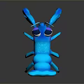 Blue Cartoon Crab Shaped Household Decor Toy With Big Eyes And Claws