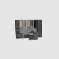 Modern Kitchen Cabinets With Glass Doors Feather Patterns Marble Countertop Island Oven And Wine Cooler