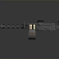 Browning Machine Gun Browning Gatling White Machine Gun Machine Gun Bullet Military 3d model
