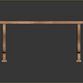 Solid Wood Bench With Rectangular Top And Sturdy Legs Classic Design 3d model