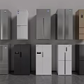 Modern Various Colored Refrigerators And Freezers With Different Designs In Showroom