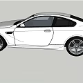 White Two Door Sports Car with Sleek Aerodynamic Body Stylish Headlights and Alloy Wheels
