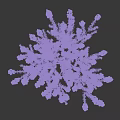 Vibrant Purple Flowering Tree with Green Leaves and White Trunk in Light Gray Background