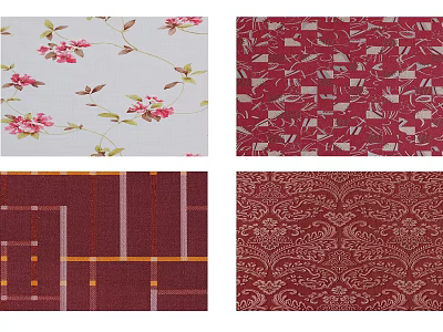 Colorful Square Rugs With Various Patterns Including Floral Geometric And Ornate Designs 3d model