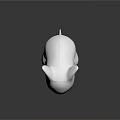 White Chihuahua 3D Character With Yellow Eye Patches Standing Pose On Dark Background Reflection