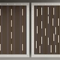 Modern Ceiling Design With Symmetrical Vertical Slats And Decorative Framing 3d model