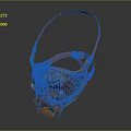 Colorful Ancient Egyptian Decorative Mask With Intricate Turquoise Orange Patterns And Straps