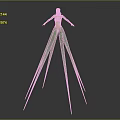 Game And Movie Character Green Alien Creature With Multiple Long Slender Appendages Design