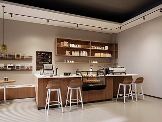 Middle Style Cafe 3d model