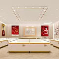 Laomiao Jewelry Store Elegant Interior With Luxury Display Counters And Lighting Design