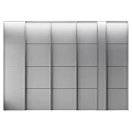 Modern Background Wall With Natural Rock Texture And Wooden Accent Panels