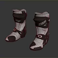 Paris Brand Black And White Motorcycle Boots With Protective Design And Stylish Look