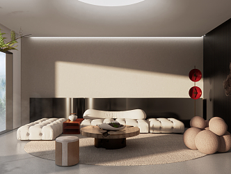 modern living room 3d model