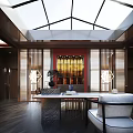 Modern Chinese Hotpot Restaurant Interior Design With Spacious Dining Area And Decorative Plants