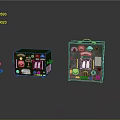 Various Designed Equipment Cases With Green And Metallic Exteriors And Small Interface Components