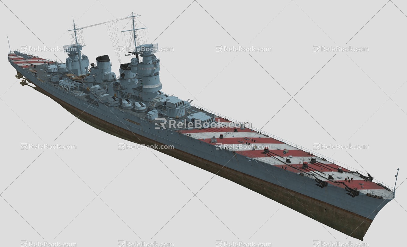 ship warship cruiser aircraft carrier italian light cruiser chesareboghia 3d model