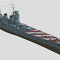 Battleship Showcasing Historic Naval Architecture With Turrets Masts And Deck Layout Features