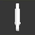 White Plastic Hook Clasp Component With Loop Top And Base Design