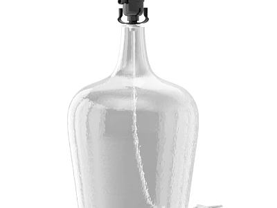 Clear Glass Decorative Bottle With Black Lid For Home Interior Decoration 3d model