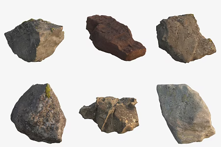Seaside Big Stone Boulder Rock 3d model