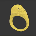 Elegant Gold Ring With Intricate Carved Details For Daily Accessories