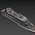 Luxury White Cruise Ship Featuring Multiple Decks Satellite Dishes And Lifeboats