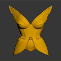 Golden Butterfly Shaped Weapon With Shiny Wings And Intricate Design