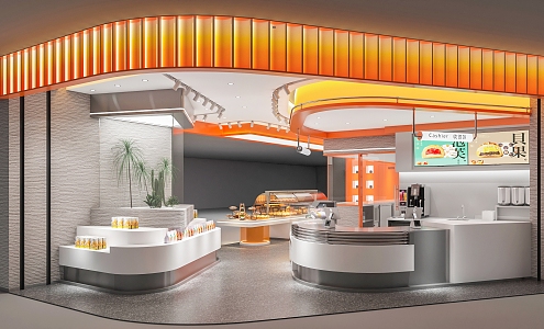 Modern Milk Tea Shop Dessert Milk Tea Shop 3d model