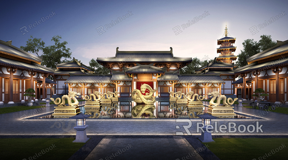 Chinese ancient building model