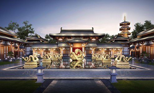 Chinese ancient building 3d model