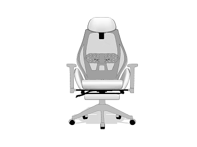Modern Ergonomic Office Chair With Breathable Mesh Back Adjustable Lumbar Support And Swivel Base 3d model