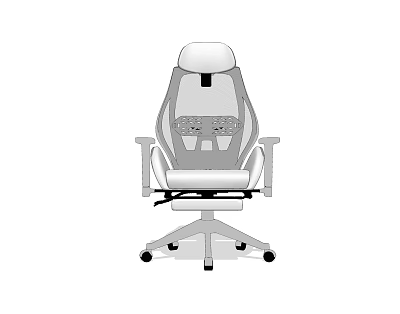 Modern Ergonomic Office Chair With Breathable Mesh Back Adjustable Lumbar Support And Swivel Base 3d model
