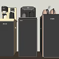 Modern Black BARO Vertical Household Appliances With Coffee Maker And Electric Kettle