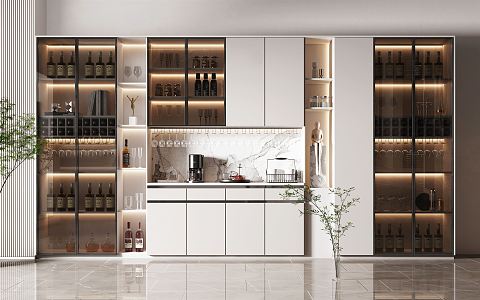 Modern Wine Cabinet 3d model