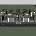 Modern Industrial Park With Contemporary Office Buildings Green Spaces And Roads