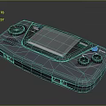 SEGA Classic Gray Handheld Gaming Console Featuring Screen And Control Buttons 3d model