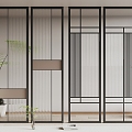 Iron glass partition 3d model