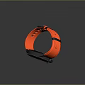 Trendy Smartwatch with Orange Strap Black Dial Modern Fashion Accessory Design