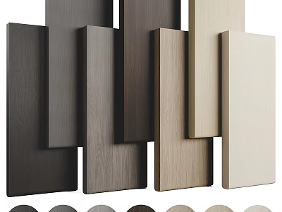 Wood Panel Color And Texture Display With Various Brown Beige And Neutral Tones 3d model