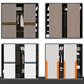Four Modern Wardrobe Designs Featuring Sleek Colors And Functional Storage Spaces