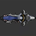 Adventure Motorcycle With White Body Red Patterns Blue Seat And Gold Wheels